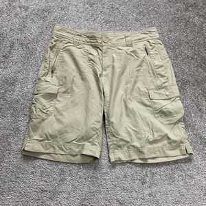 Columbia Cargo Shorts Womens 6 Beige Mid Rise Nylon Active Outdoor Casual 30x10